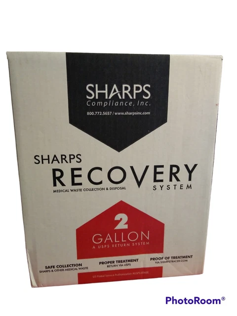 Sharps Compliance, Inc. Recovery System Medical Waste Container 2 Gallon New