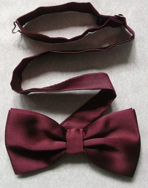 Bow Tie Bowtie Mens Dickie Vintage Adjustable Retro BURGUNDY
