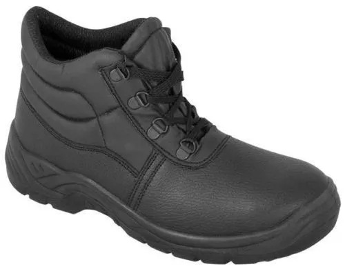 Steel Toe Cap Midsole Work Safety Protection Slip Resistant Chukka Boots - Black