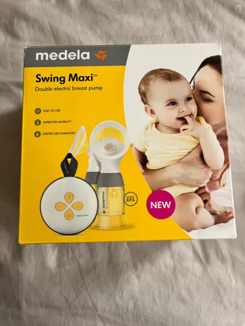 Medela Swing Maxi Double Electric Breast Pump - White/Yellow.  2 Week Delivery