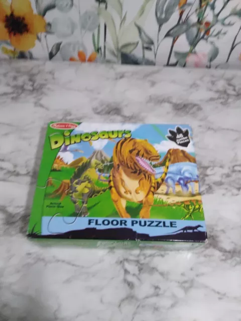 MELISSA & DOUG Dinosaur JIGSAW Floor PUZZLE 48 Jumbo Pieces 4 Feet Long