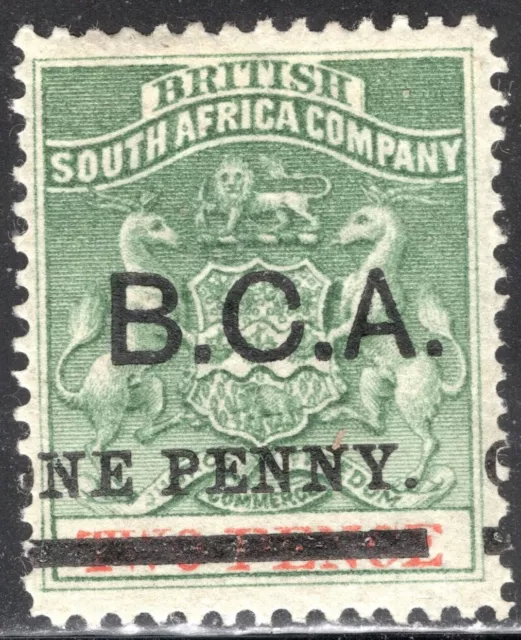 British Central Africa Stamp Scott #20, 1p on 2p Surcharged, MLH, SCV$45.00