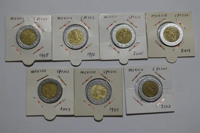 🇲🇽 Mexico 5 Pesos Coin Collection B49 #1887