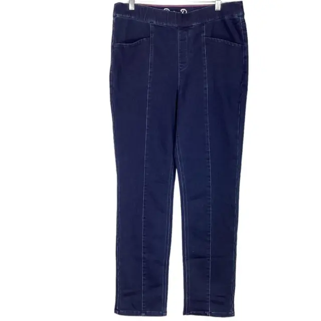 Isaac Mizrahi Live Femmes 12T Grand Divine Jeans Cheville à Enfiler Bleu Indigo
