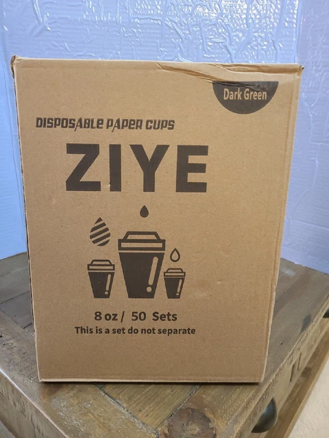 50 Pack Quality Disposable Paper Hot Coffee Cups, Perfect For Hot Drinks Tea 8oz