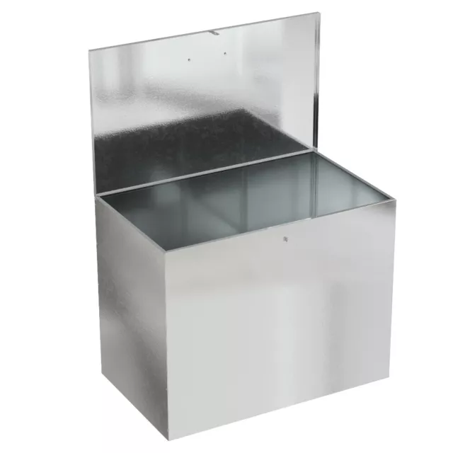Large Feed Bins Storage 64L Galvanised Metal Waterproof Outdoor 1 Compartments