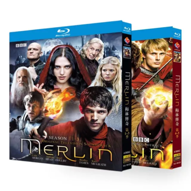 Merlin：The Complete Season 1-5 TV Series 8 Disc All Region Blu-ray BD