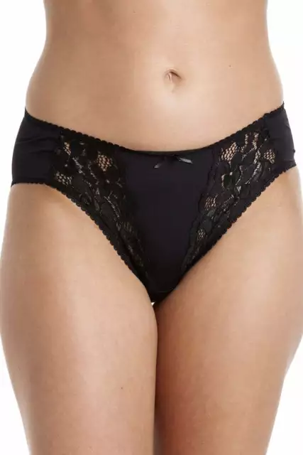 Camille Womens Three Pack White Floral Lace Midi Briefs