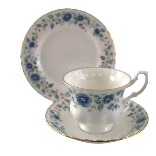 Royal Albert Meadowcroft Tea Trio Cup Saucer Side Plate Excellent