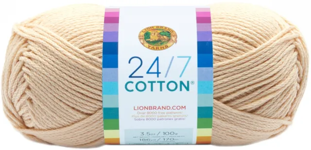 3 PACK-LION BRAND Comfy Cotton Blend Yarn-Whipped Cream -756-098