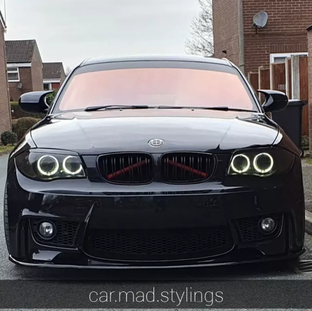 Black Plastic Eyebrows to fit BMW 1 E87 E88 E81 E82/Eyelids/Light/Brows M Sport