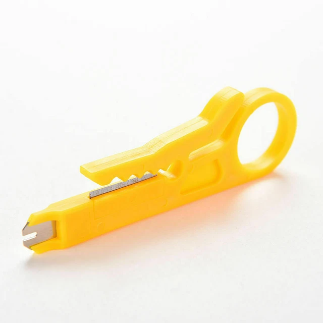 Denudeur de Cable Pince Outil pour Denuder Coupe Fil Réseaux Coaxial RJ45 Cutter 3