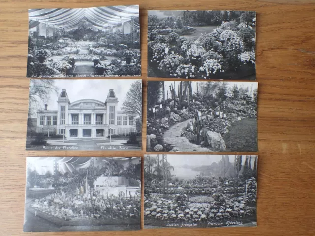 Les Floralies Gantoises 1933 - Lot e 6 cartes postales anciennes (CPA) 