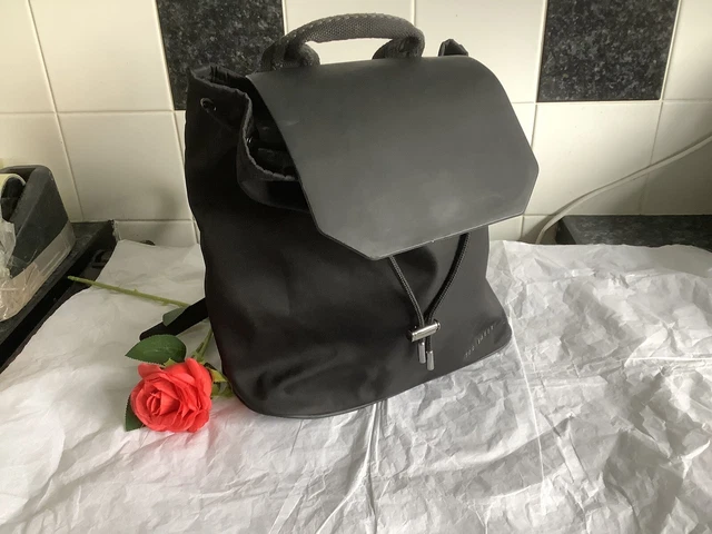 Ted Baker Excellent Condition Backpack Drawstring Magnetic Closure ,Zip Side