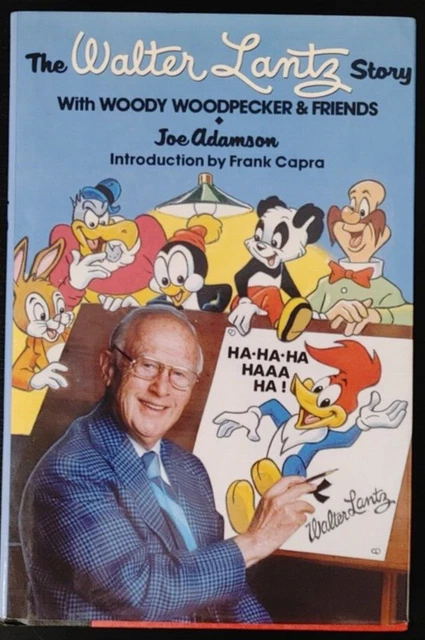 Excellent Signed The Walter Lantz Story Book and signed Walter Lantz Check
