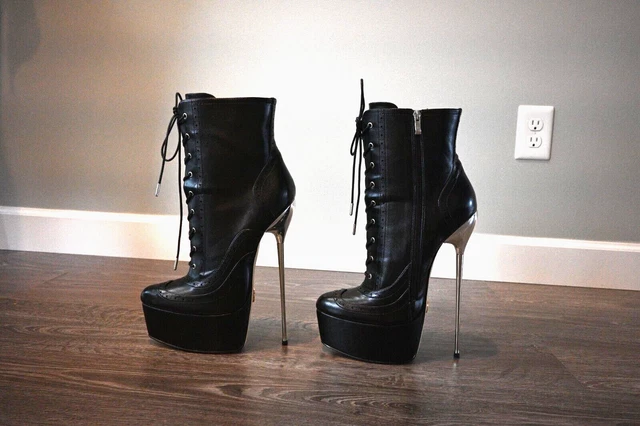 Ankle Boots Giaro Heels Uk SIZE 14 GIARO Slick EDITOR Black Ankle