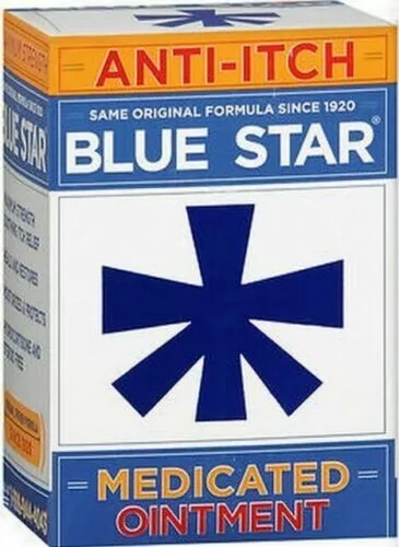 Blue Star Ointment For Ringworm / Eczema Itching 2oz ^