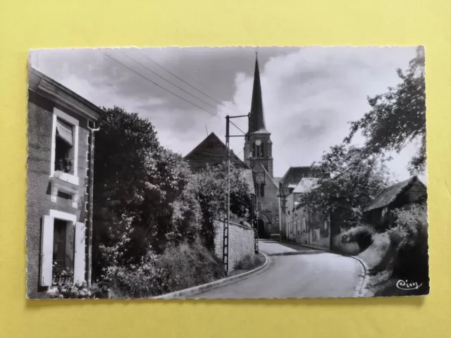 cpsm Rare 72 - NOGENT LE BERNARD vers 1950 (Sarthe) La RUE des MURS Eglise