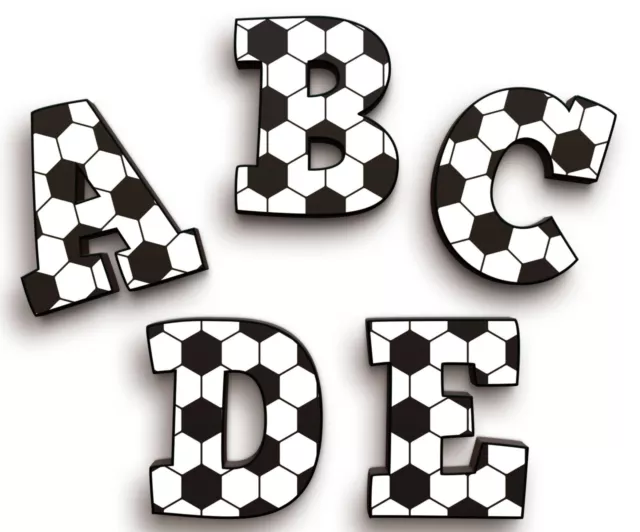 Soccer Football Wooden Letters for Kids Names on Bedroom Doors, Walls or Nursery