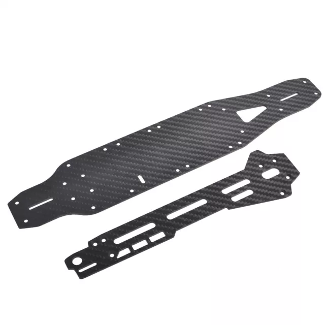 NEW Carbon Upper Deck Lower Chassis Set Für 1/10 Tamiya TA03F PRO Upgrades Parts