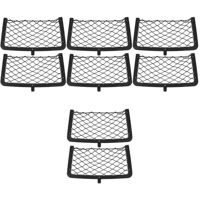 8 pcs voitures net poche maille rangement de poche de poche coffre filet filet