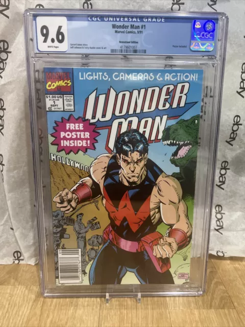 WONDER MAN #1 CGC 9.6 NM  Marvel 1991 Solo Series RARE NEWSSTAND!! MCU!!
