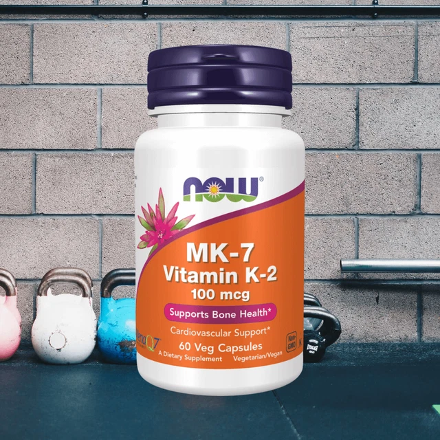 NOW FOODS VITAMIN K2MK7 100 mcg (60 Caps) Unflavored Vitamins EUR 18