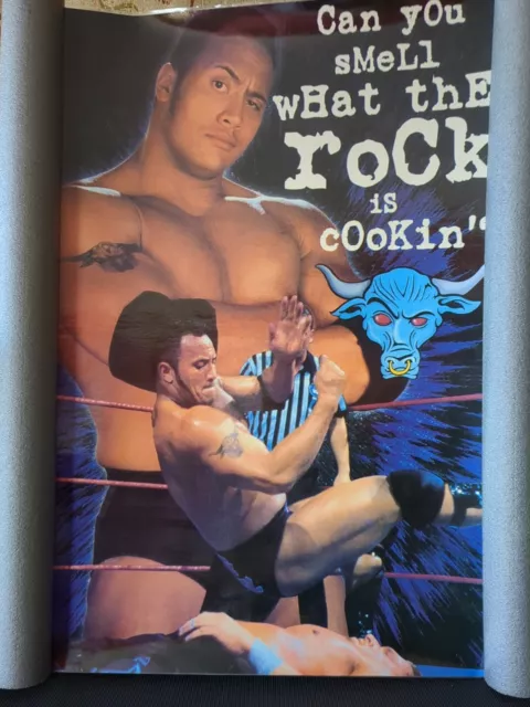 VINTAGE 1990's * THE ROCK * * WRESTLING LAMINATED POSTER