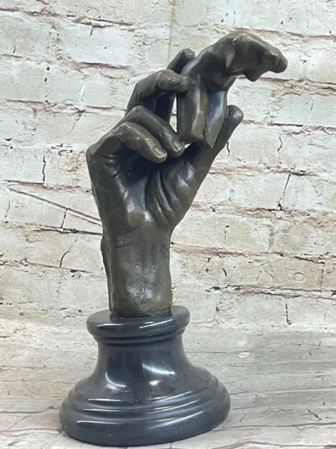 Auguste Rodin: Die Hand Gottes Version IN Bronze Abstrakte Modern Skulptur Gift