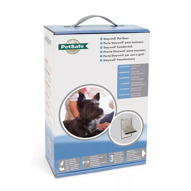 PetSafe Staywell Aluminium Pet Door Dog And Cat Magnetic Flap Small White 600ML