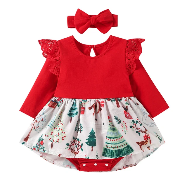 Abito Cosplay Rosso Costume Festa di Natale Ragazze Natale Babbo Natale Tutù Bambini Bambino