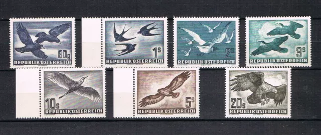 Osterreich 1950/53 Vogel I, II und III (955/56, 968 und 984/87) postfrisch
