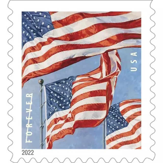 10) USPS Forever Stamps - 2019 US Flag - Postage For First Class