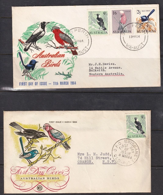 DECEASED ESTATE 11/3/1964 Australia Birds 2* FDC [0140] CV > 30 17.