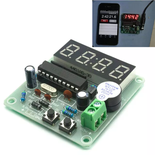 AT89C2051 Digital 4 Bits Electronic Clock Electronic Production Suite DIY) SN❤
