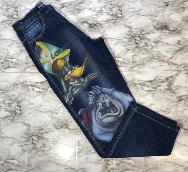 Vintage Lot 29 Jeans Looney Tunes 32x32 Wide Leg Y2K Baggy Sylvester Daffy