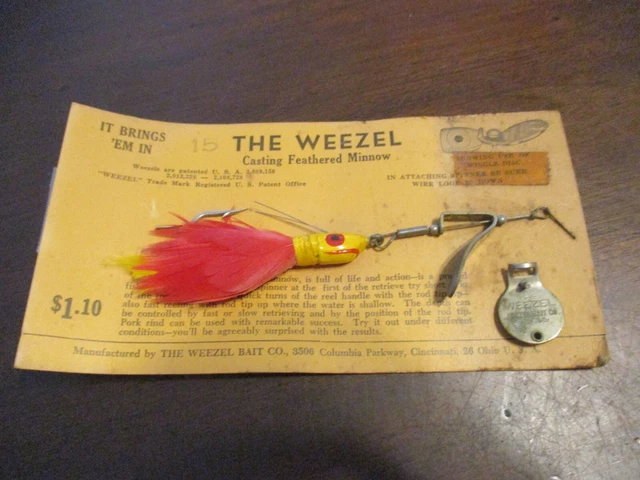 NEUF leurre de pêche vintage Herter's dans son emballage -M7