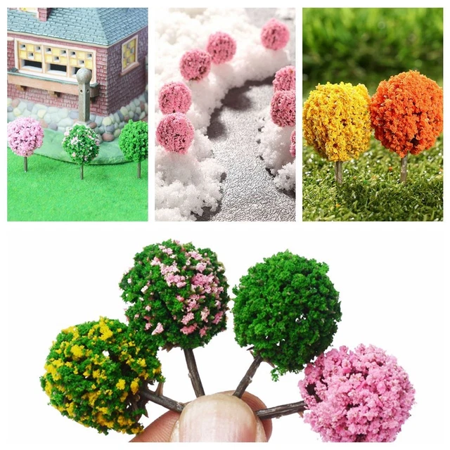 RAILROAD SAND TABLE Ball Tree Model Garden Micro Field Landscape ...