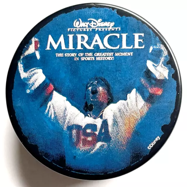 Original Walt Disney Pictures "Miracle" Hockey Puck Movie Advertising Promo Item