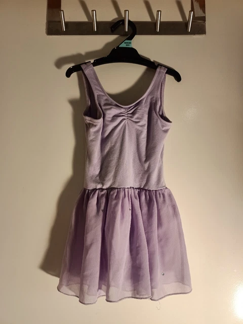 Ballet Dance Dress - Size 3 Purple Flo Dancing Brand With Tutu Skirt Leotard Guc