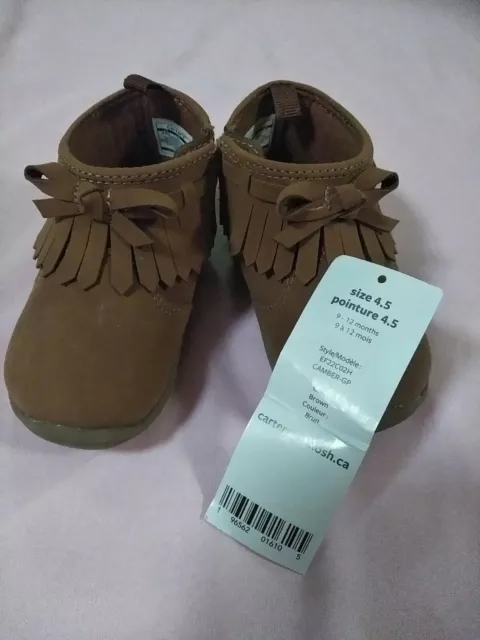 Osh Kosh B'gosh - Baby size 4.5 Brown boots - 9-12 months BRAND NEW