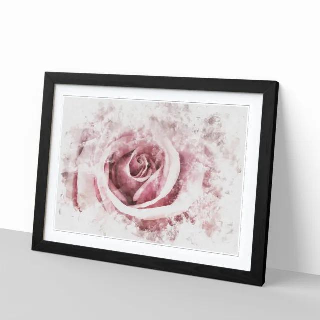 Pretty In Pink Rose Flower Wall Art Print Framed Canvas Picture Poster Decor 2