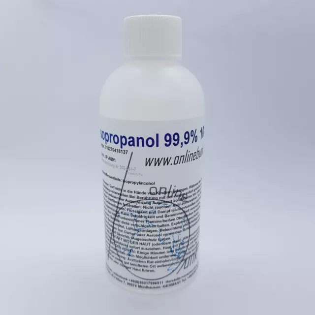 100ml Isopropanol 99,9% IPA Reiniger Entfetter Tonabnehmer Vinyl