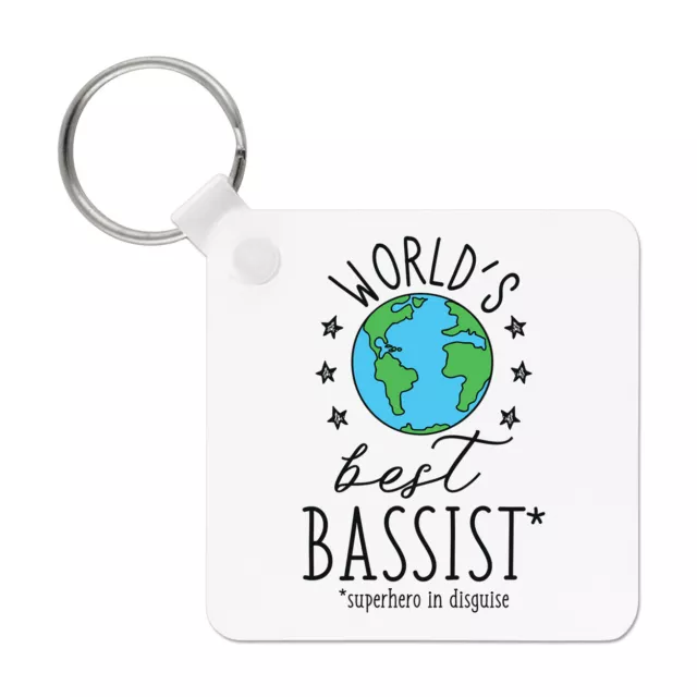 World's Best Bassiste Porte-Clés Drôle Préféré Musique Guitare Bass Rock