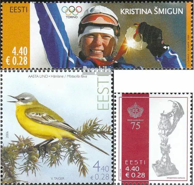 Estland 548,551,554 (kompl.Ausg.) postfrisch 2006 Olympia, Vogel, Schützen