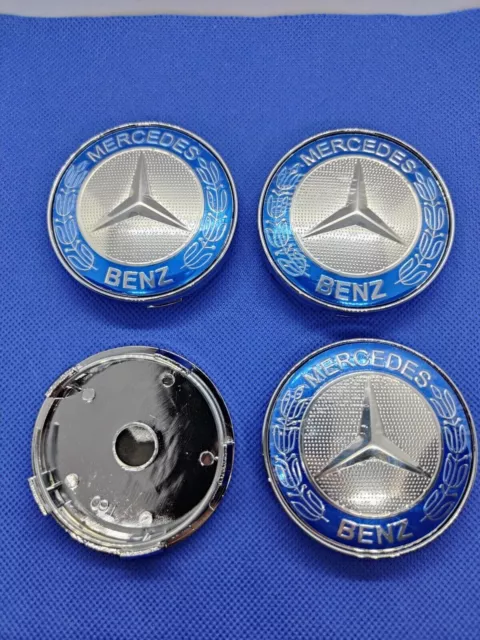 4x tappi coprimozzo mercedes benz tappo cerchi in lega copri ruota diametro 60mm