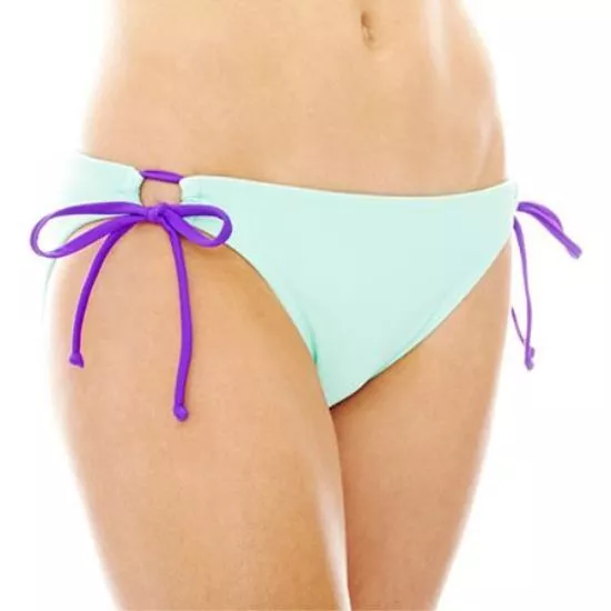 Arizona Adjustable Keyhole Hipster Swim Bottoms Juniors Size M, L New Msrp $30