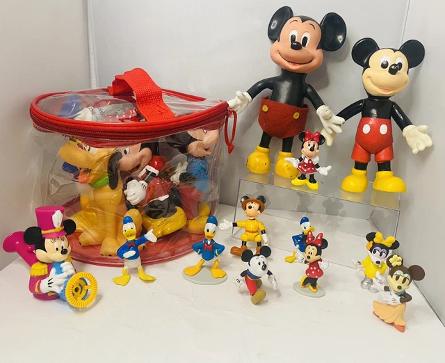 Disney Lot Mickey Minnie Mouse & Donald  Figures Rare Collectibles All Included