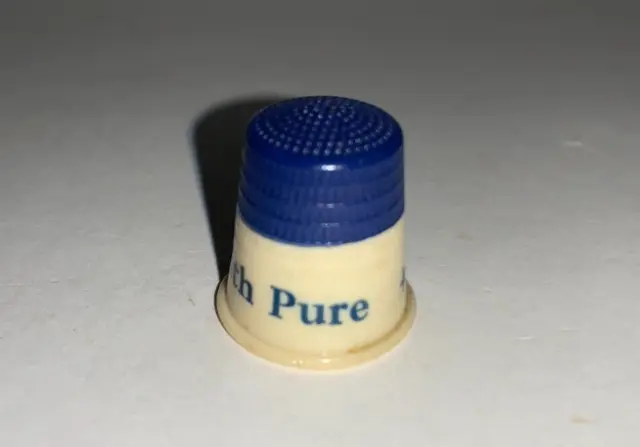 PURE OIL COMPANY "BE SURE WITH PURE" VINTAGE advertising PLASTIC SEWING THIMBLE