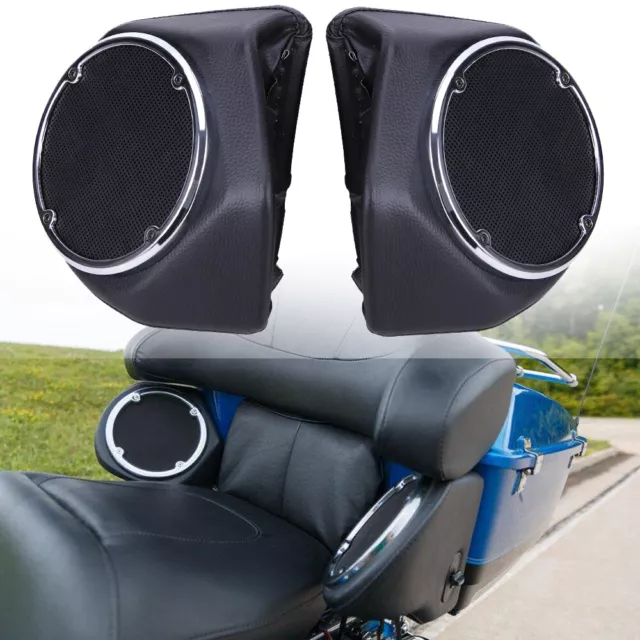 King Trunk 6.5'' Rear Speakers Pods Fits For Harley Tour Pak Street Glide 14-22